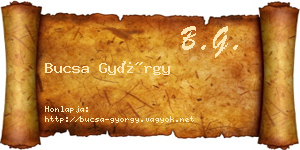 Bucsa György névjegykártya